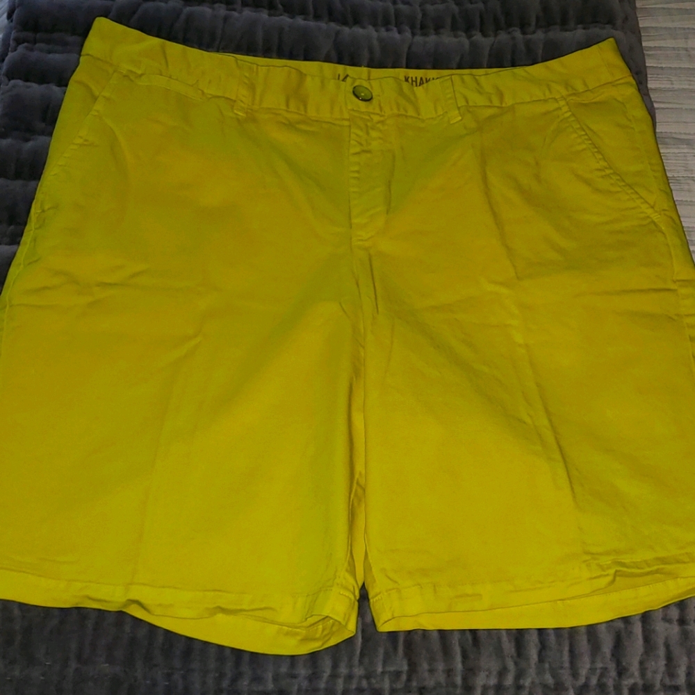 Yellow Bermuda shorts